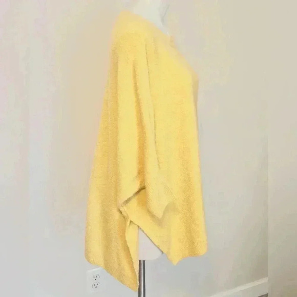 Lou & Grey Brand Yellow Textured cozy knit oversized  sweater poncho XS/S - Picture 3 of 8